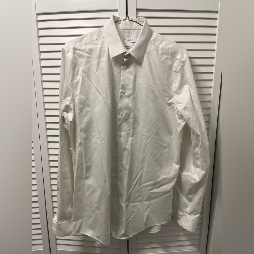 Calvin Klein button up 16.5 inch neck, 36/37 arms